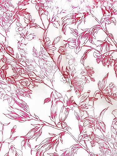 SOLY HUX Women's Floral Print Halter Tie Back Dress Ruffle Trim Flowy Casual Short Dresses Pink Floral M