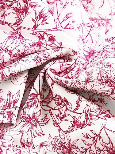 SOLY HUX Women's Floral Print Halter Tie Back Dress Ruffle Trim Flowy Casual Short Dresses Pink Floral M