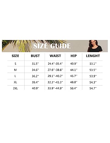 Lacavocor Womens Short Sleeve Maxi Dresses Empire Waist Long Dress, X-Large, B7