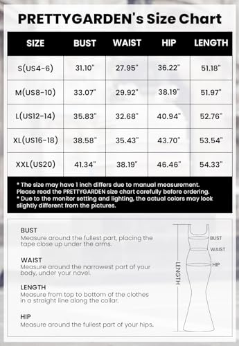 PRETTYGARDEN Women's Summer Long Formal Wedding Guest Dress Sleeveless Ruffle Cocktail Party Maxi Bodycon Dresses (Caramel,Medium)
