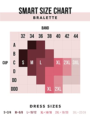 Smart & Sexy Women's Signature Lace Deep V Neck Wireless Bralette, Bralettes For Women With Support, and Bralette Pack Black Hue XXL