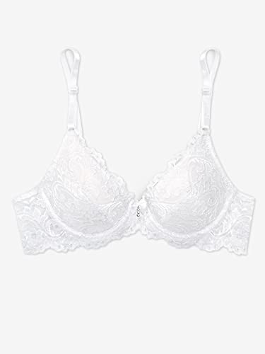 Smart & Sexy Women's Signature Lace Push-up Bra, White, 36C