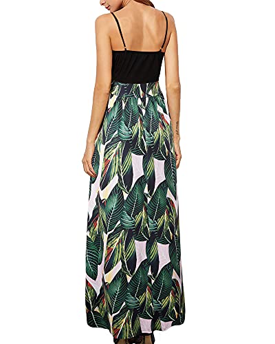 Newshows Dresses for Women 2024 Beach Cover ups Spaghetti Strap Casual Laua Party Tropical Outfits Cocktail Long Formal Flowy Sundresses Trendy (Floral 09, M)