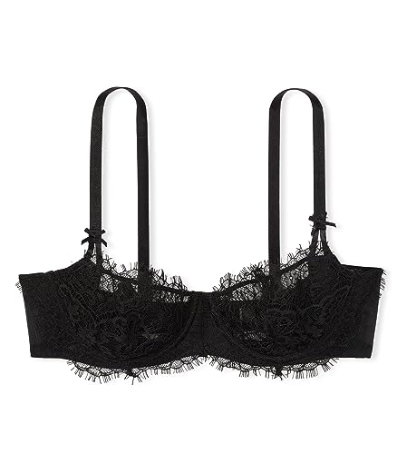 Victoria's Secret Dream Angels Wicked Lace Balconette Bra, Unlined, Lace, Bras for Women, Black (36DD)