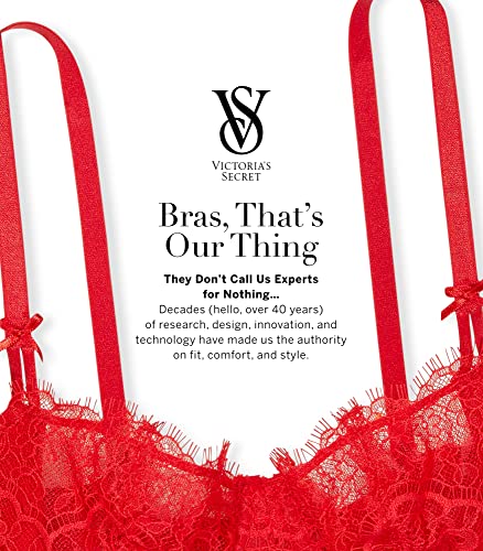 Victoria's Secret Dream Angels Wicked Lace Balconette Bra, Unlined, Lace, Bras for Women, Black (36DD)