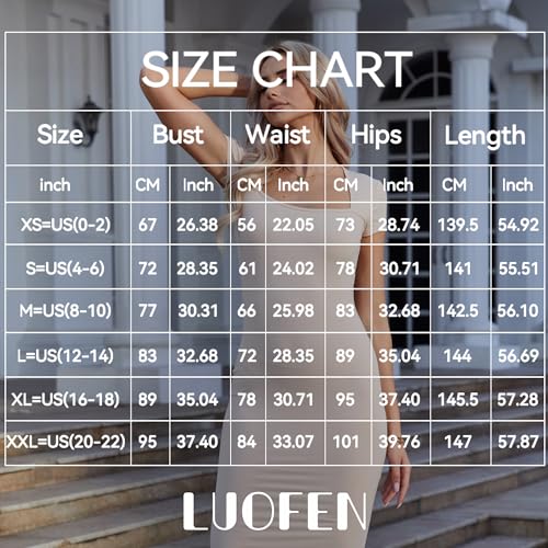LUOFEN Women's Summer Casual Bodycon Maxi Dress Square Neck Short Sleeve Ribbed Dresses Cocktail Long Dress,Black L