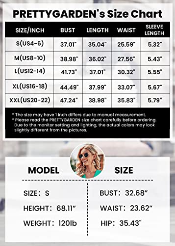 PRETTYGARDEN Women's 2024 Summer Swing Mini Dress Tie Front V Neck Short Sleeve Ruffle Layer A-Line Short Dress(Black,Large)