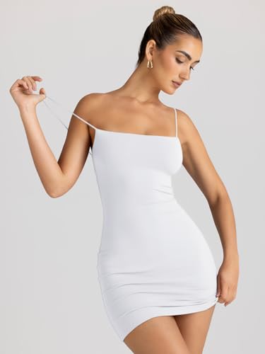LILLUSORY White Dress Summer Dresses for Women 2024 Mini Dress Graduation Dress for Women Cute Cocktail Dresses