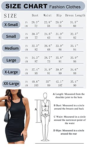 Samefar Womens Summer Sexy Bodycon Dress Scoop Neck Slim Ribbed Sleeveless Tank Dresses Stripd Multicolor Mini Dress Small