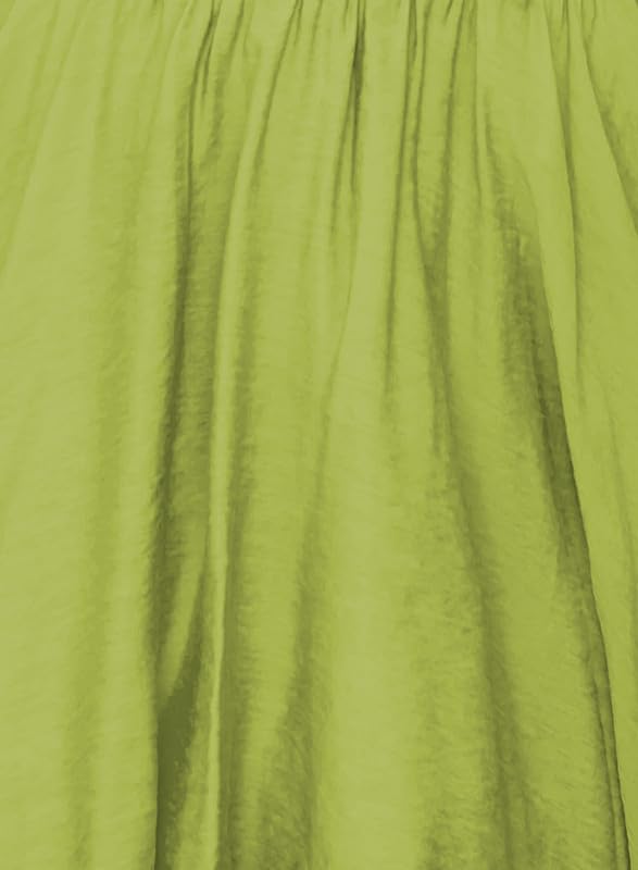 Dokotoo Off Shoulder Wedding Guest Dresses for Women 2024 Short Puff Sleeve Grass Green Dress Elastic Waist Ruffle A-Line Casual Mini Beach Dress Large