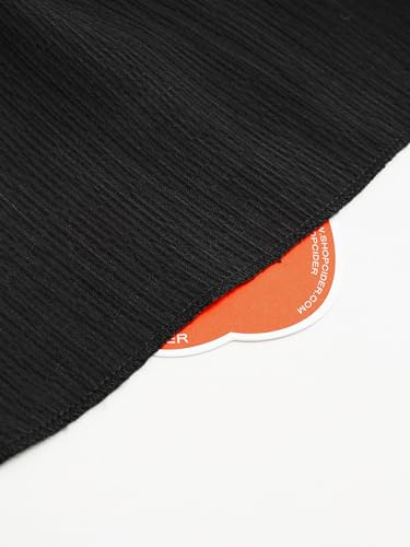 CIDER Women's Summer Cocktail Dress - Tube Ruched Ruffle Mini Dress: Black, L