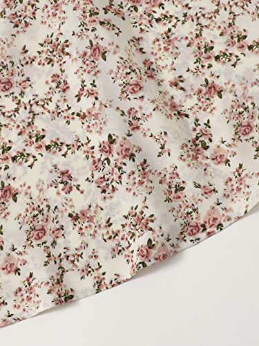 Floerns Women's Summer Floral Cherry Print A Line Short Cami Dress White Ditsy Floral M