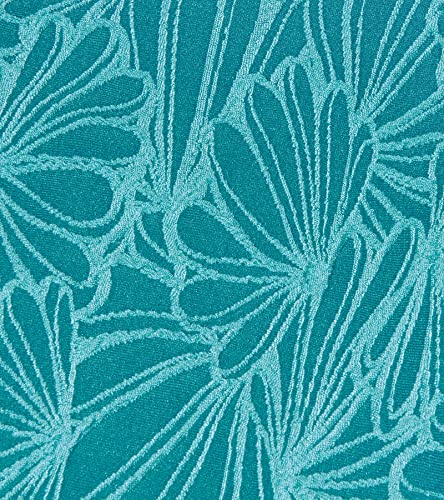 CUPSHE Bikini Set for Women Bathing Suit High Waisted Scalloped V Neck Two Pieces Swimsuit M Cyan