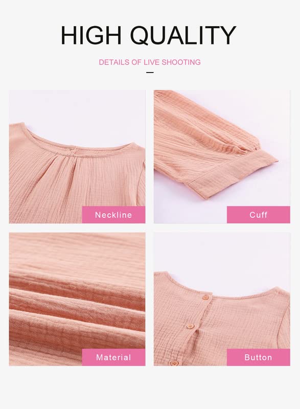 Dokotoo Womens Sundress Juniors Cute Dress Summer Baby Doll Tunic Dress Crewneck Lantern Short Sleeve Loose Casual Work Pocketed Mini Short Skirt Shift Dress Pink Medium