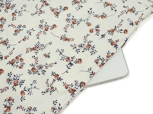 MSBASIC Summer Dress for Women 2023 Beach Short Sleeve Midi Floral White Dress(White Floral,S)