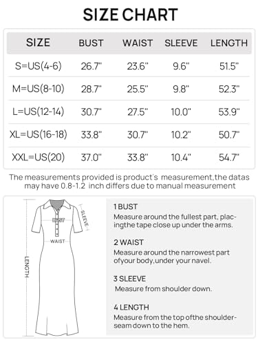 MEROKEETY Women's V Neck Ribbed Knit Maxi Dress Button Short Sleeve Slim Fit Bodycon Sweater Dress, Navy, Large