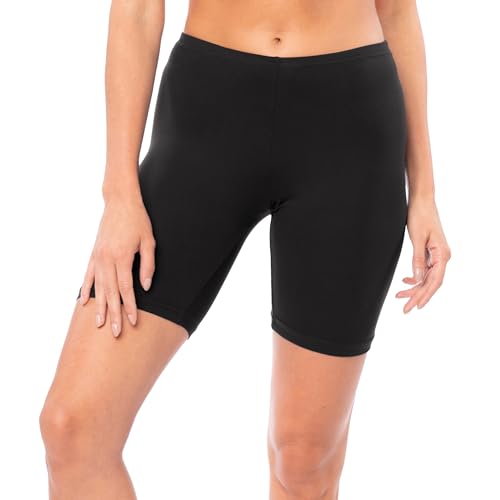 Sexy Basics Womens 12 Pack Cotton Stretch Boyshort Bike Shorts | Yoga, Slip-Short, Boxer-Briefs