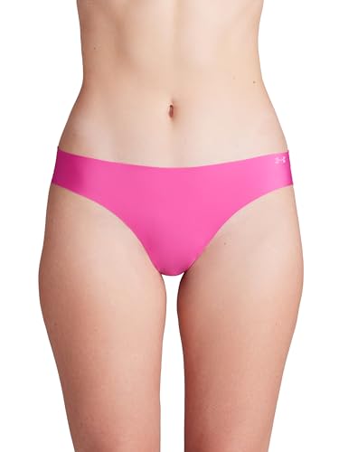 Under Armour UA Pure Stretch No Show Thong - Solid 3Pk, Astro Pink, MD