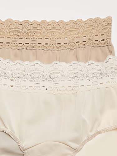 Olga womens Secret Hugs 3 Pack Panty Hipster Panties, French Toast/Pale Blush/White, Large US