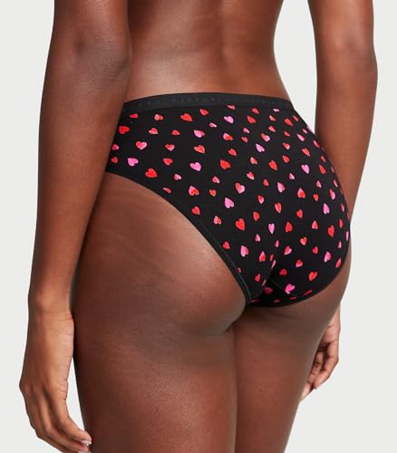 Victoria's Secret Stretch Cotton Bikini Panty Pack, Underwear for Women, 5 Pack, Love Club (M)
