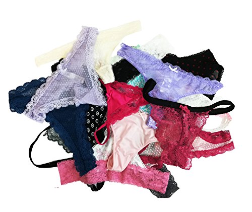 jooniyaa Women Variety of Underwear Pack T-Back Thong G-String Panties（20pcs,S）