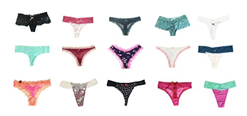 jooniyaa Women Variety of Underwear Pack T-Back Thong G-String Panties（20pcs,S）