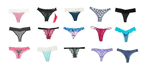 jooniyaa Women Variety of Underwear Pack T-Back Thong G-String Panties（20pcs,S）