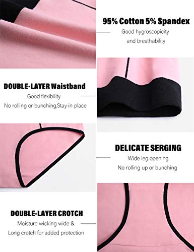 POKARLA Women's Cotton Stretch Underwear Ladies Mid Rise Briefs Panties Multipack 5-Pack(Medium)