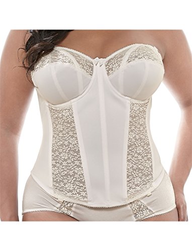 Goddess Women's Plus Size Adelaide Underwire Basque, White, 32G