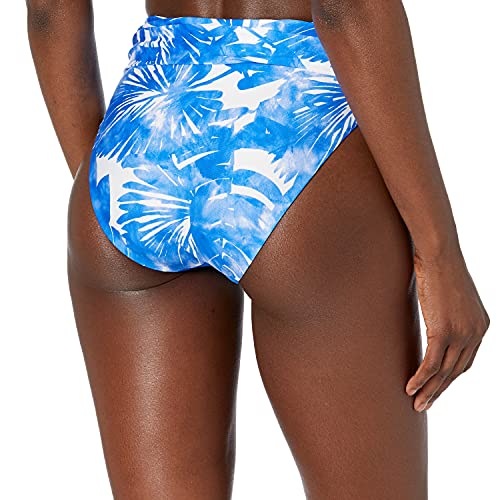 Trina Turk Women's Standard Basque High Waist Bikini Bottom, Sapphire Blue, 10