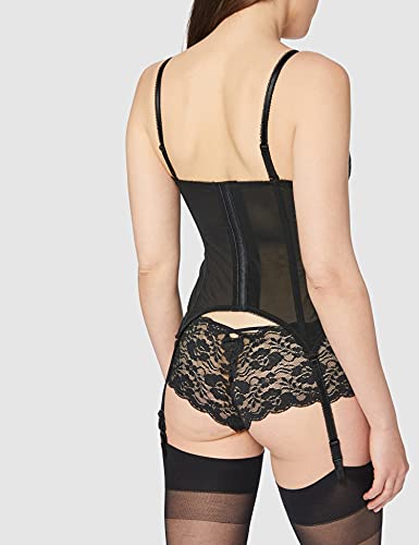 Pour Moi Women's Opulence Basque Bra, 11505, Black/Pink, 32E