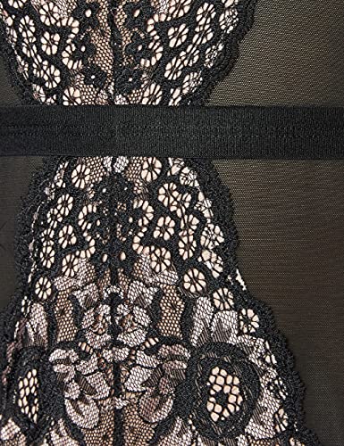 Pour Moi Women's Opulence Basque Bra, 11505, Black/Pink, 32E