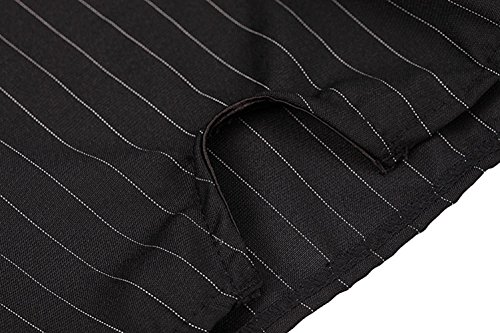 GSHappyGo Gothic Office Stripes Suit Corset and Skirt Set Basques Lingerie Black XXXL