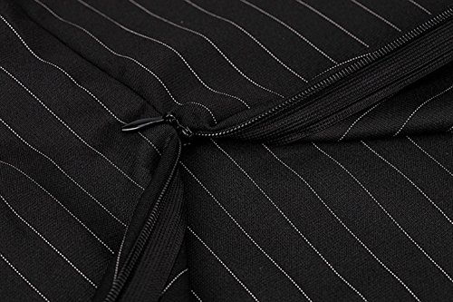 GSHappyGo Gothic Office Stripes Suit Corset and Skirt Set Basques Lingerie Black XXXL