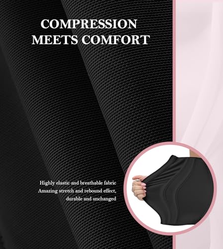 SHAPSHE Waist Trainer for Women Workout Waist Cincher Zipper Tummy Control Corset Shapewear Body Shaper Black