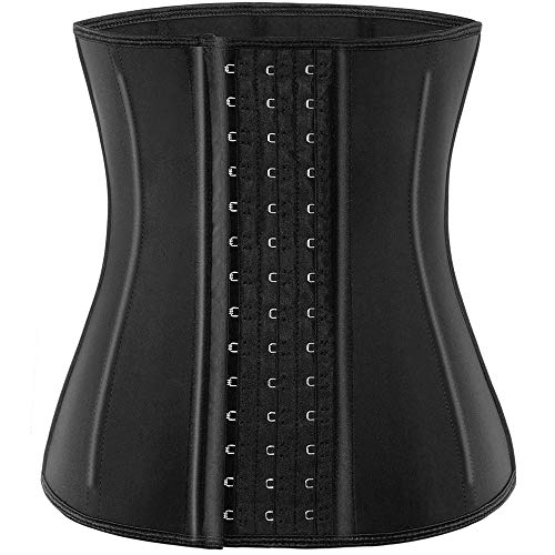 ECOWALSON Waist Trainer for Women Corset Cincher Body Shaper Girdle Trimmer with Steel Bones Extender