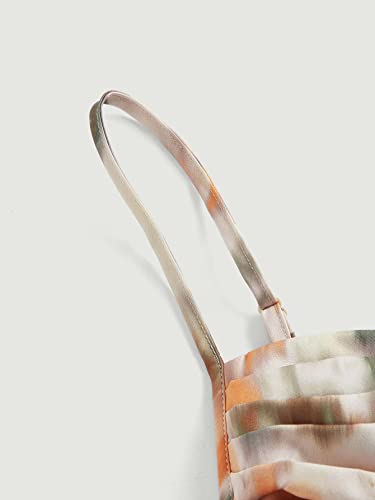 Floerns Women's Bustier Corset Top Tie Dye Spaghetti Strap Asymmetrical Crop Cami Top Multicolor M