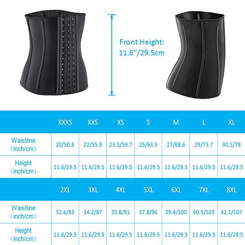 ECOWALSON Waist Trainer for Women Corset Cincher Body Shaper Girdle Trimmer with Steel Bones Extender