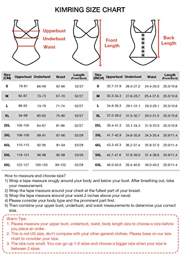 Kimring Women's Gothic Retro Jacquard Peasant Shoulder Straps Boby Shaper Tank Bustiers Overbust Corset with Lightly Cup Black Medium