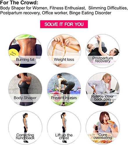 YIANNA Waist Trainer for Women Latex Underbust Waist Corsets Cincher Hourglass Body Shaper 4 Hooks, (Size M, Black)