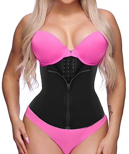 GainKee Womens Waist Trainer Workout Seamless Waist Trainer for Women Sweat Waist Trainer with Zipper (Medium, Belt)