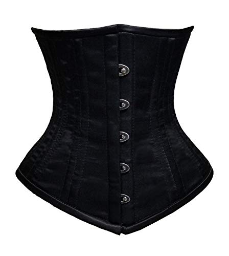 luvsecretlingerie Heavy Duty 26 Double Steel Boned Waist Training Satin Underbust Tight Shaper Corset #979-L2