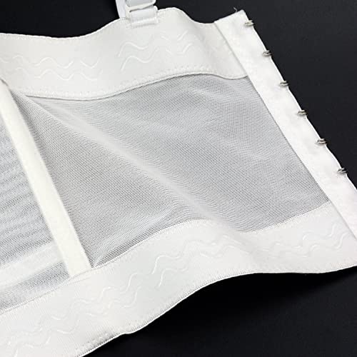 ELLACCI Women's Mesh Bustier Crop Top Push Up Corset Top Bralet White Small