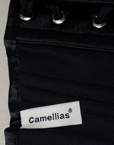 SHAPERX Women's Waist Training Corsets Underbust Heavy Duty 26 Steel Boned Hourglass Silhouette Body Shaper, SZ1908-Black-M