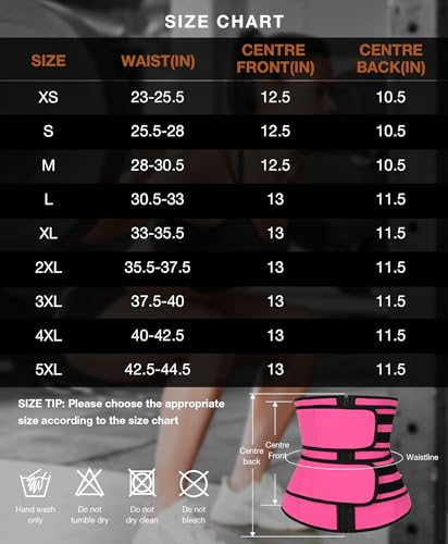 Waist Trainer for Women Long Torso Sauna Workout Waist Trainers Double Belts Neoprene Corset Waist Cincher Zipper Trimmer