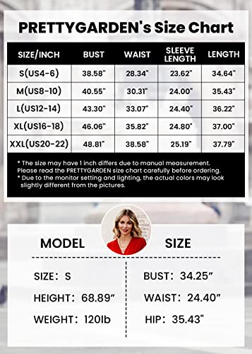 PRETTYGARDEN Women's Spring Satin Dress Long Sleeve Tie Waist Elegant Cocktail Party Mini Fall Dresses(Army Green,Medium)