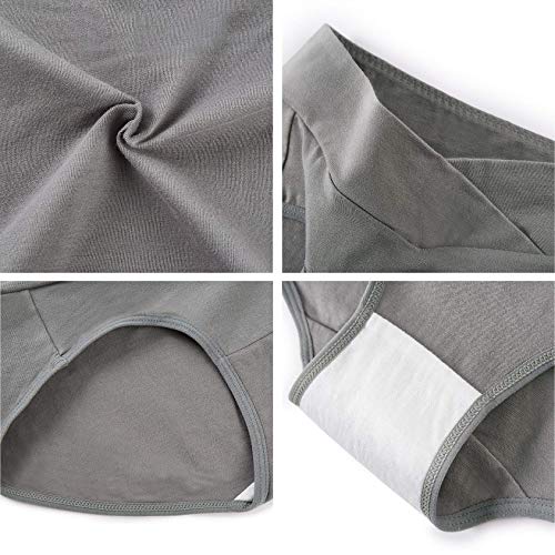 Mama Cotton Women's Under The Bump Maternity Panties Pregnancy Postpartum Maternity Underwear (Color-Multicolor-B 6 Pack, Size-XL)