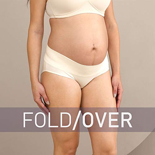 Intimate Portal Maternity Underwear Cotton Pregnancy Postpartum Panties Foldable Under the Bump Briefs 6-Pk Epitome L