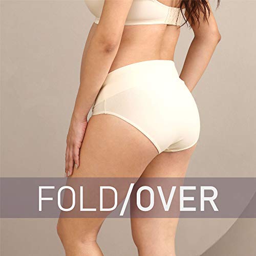 Intimate Portal Maternity Underwear Cotton Pregnancy Postpartum Panties Foldable Under the Bump Briefs 6-Pk Epitome L