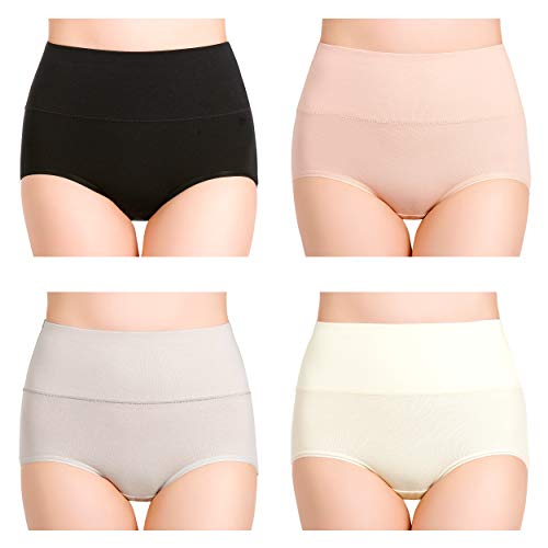 cauniss Cotton Panties High Waisted C Section Recovery Postpartum Soft Full Coverage Underwear for Women(7 Pack) (multicolor, Medium)
